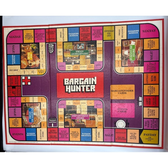 Vintage 1981 Milton Bradley Bargain Hunter Game Clean CC Machine Works COMPLETE‎ - Picture 2 of 11